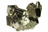 Shiny, Cubic Pyrite Crystal Cluster - Peru #167702-1